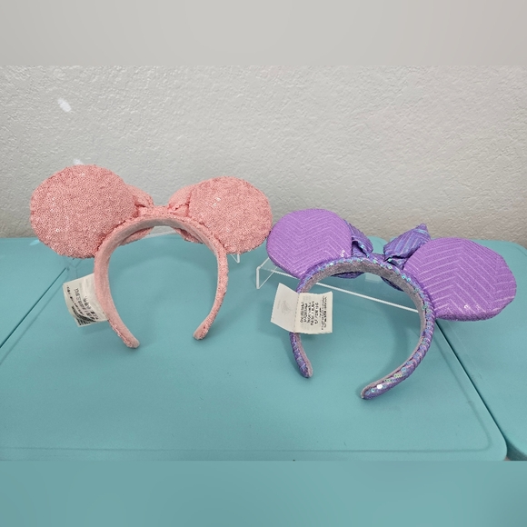 Pair of Official Disney Minnie Ears in pink and violet - Picture 3 of 8